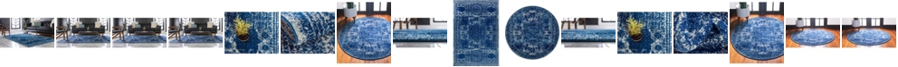 Bayshore Home Mobley Mob2 Navy Blue Area Rug Collection